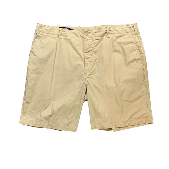 Lincs Golf Shorts Mens 42 Khaki Beige Cotton Flat Front Chino by David Chu - Picture 1 of 9